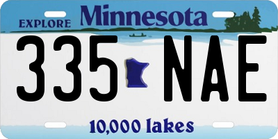 MN license plate 335NAE