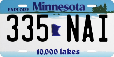 MN license plate 335NAI
