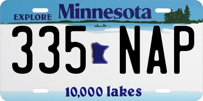 MN license plate 335NAP