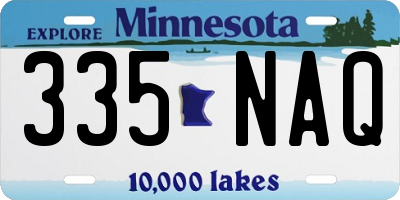 MN license plate 335NAQ