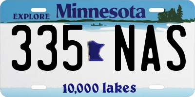 MN license plate 335NAS
