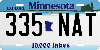 MN license plate 335NAT