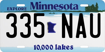 MN license plate 335NAU