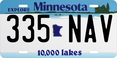 MN license plate 335NAV