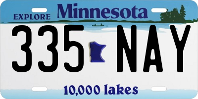 MN license plate 335NAY