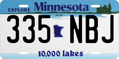 MN license plate 335NBJ