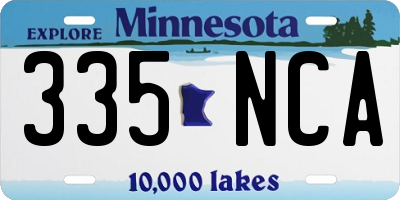 MN license plate 335NCA