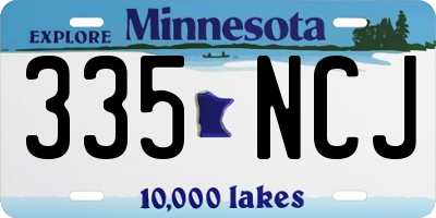 MN license plate 335NCJ