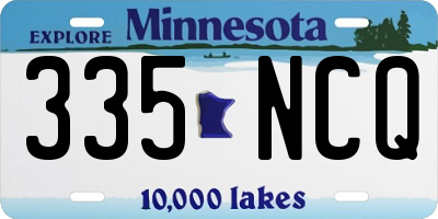 MN license plate 335NCQ