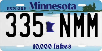 MN license plate 335NMM