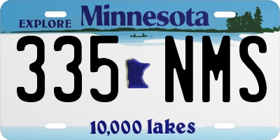 MN license plate 335NMS