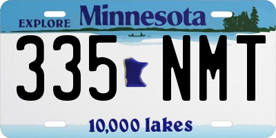 MN license plate 335NMT
