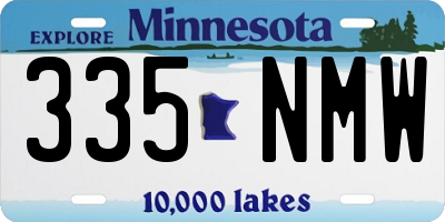 MN license plate 335NMW