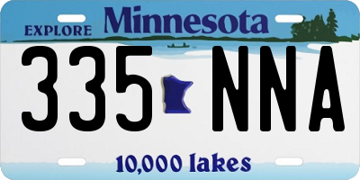 MN license plate 335NNA