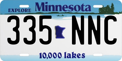 MN license plate 335NNC