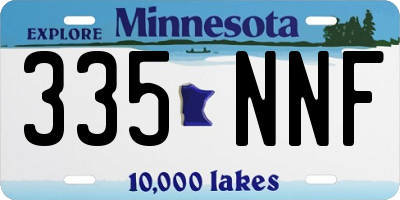 MN license plate 335NNF