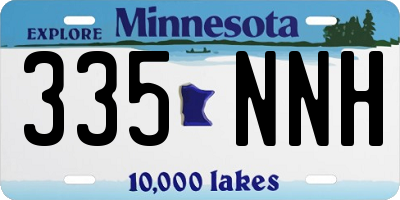 MN license plate 335NNH