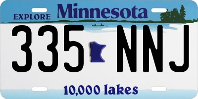 MN license plate 335NNJ