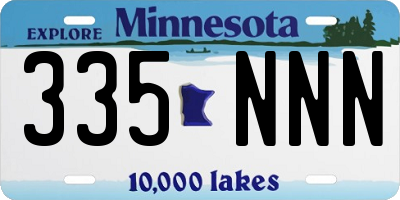 MN license plate 335NNN