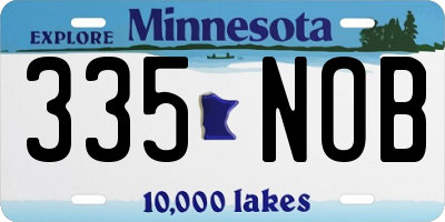 MN license plate 335NOB
