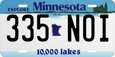 MN license plate 335NOI