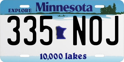 MN license plate 335NOJ