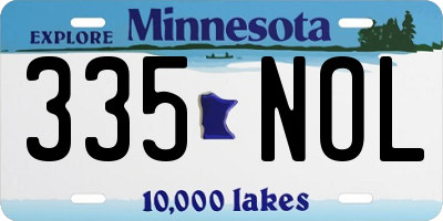MN license plate 335NOL