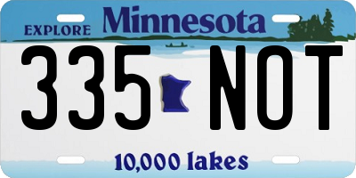MN license plate 335NOT
