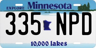 MN license plate 335NPD