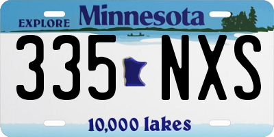 MN license plate 335NXS