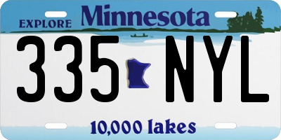 MN license plate 335NYL