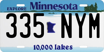 MN license plate 335NYM