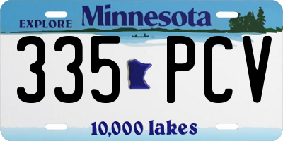 MN license plate 335PCV