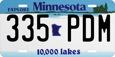 MN license plate 335PDM