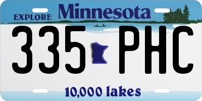 MN license plate 335PHC