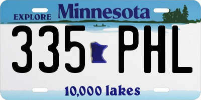 MN license plate 335PHL