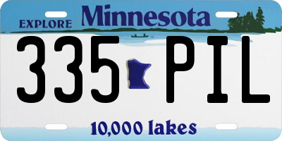 MN license plate 335PIL