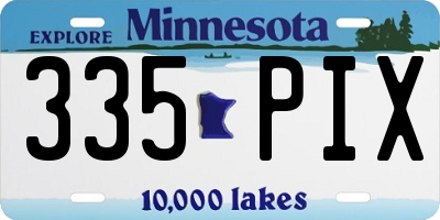 MN license plate 335PIX