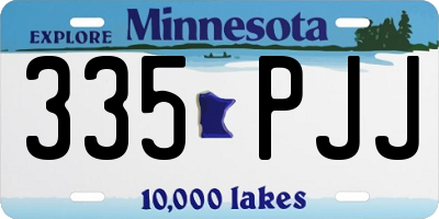 MN license plate 335PJJ