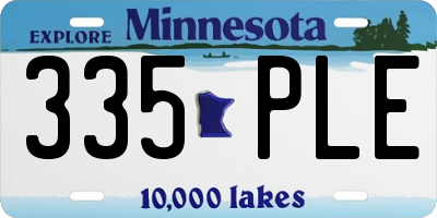 MN license plate 335PLE