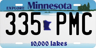 MN license plate 335PMC