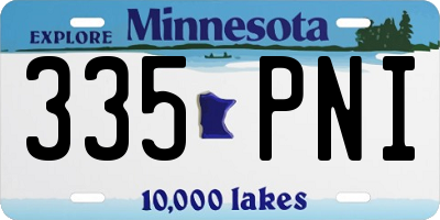 MN license plate 335PNI