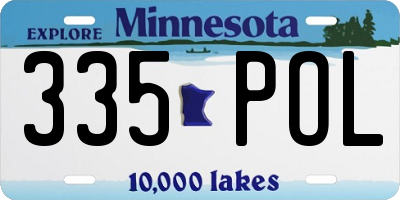 MN license plate 335POL