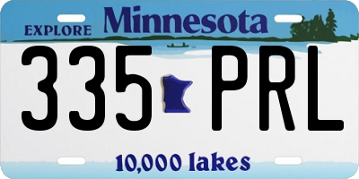 MN license plate 335PRL