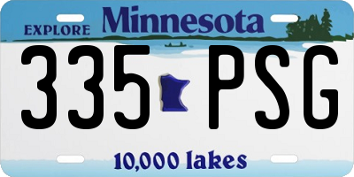MN license plate 335PSG
