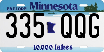 MN license plate 335QQG
