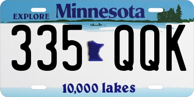 MN license plate 335QQK