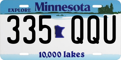 MN license plate 335QQU