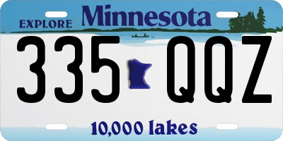 MN license plate 335QQZ