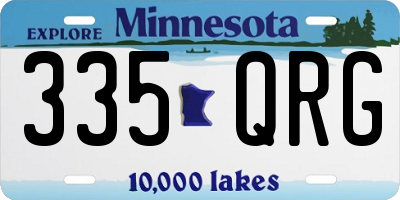 MN license plate 335QRG